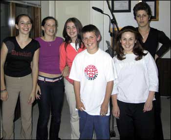 Kate Armstrong with backing singers