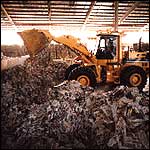 Tractor with waste paper