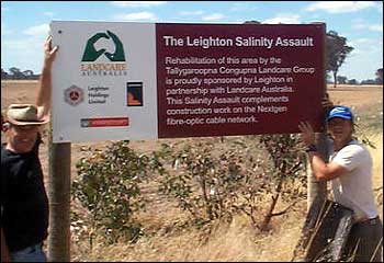 Tree planting sign