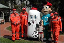 Ollie meets Millie Milk Bottle and friends