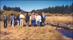 People learning about water issues